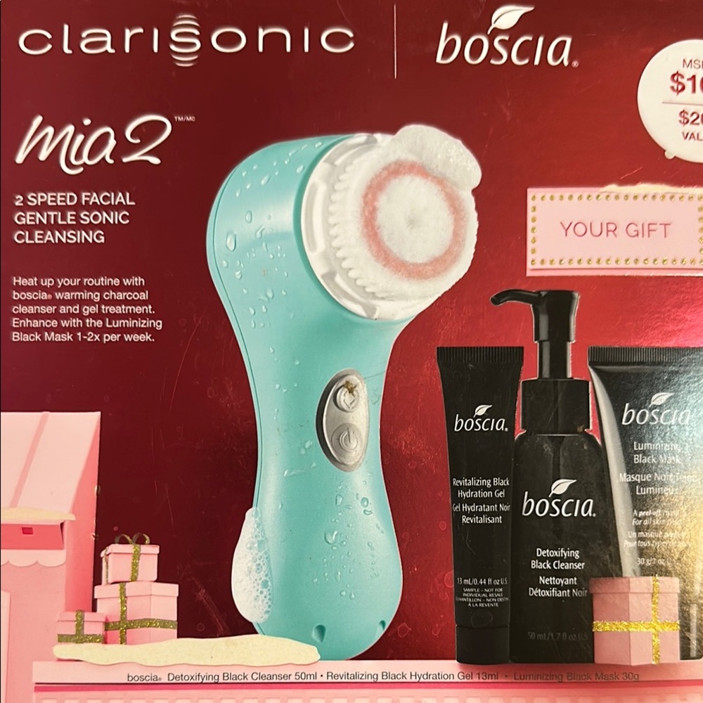 Clarisonic Mia 2 Facial Cleansing Brush in Aqua with White Head